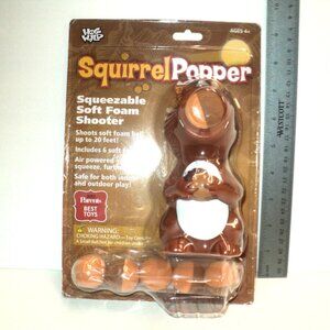 Hog Wild Squirrel Popper Toy New and Sealed 2020 Squeezable Soft Foam Shooter